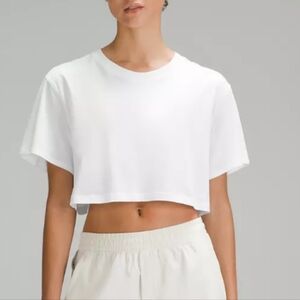 lululemon athletica White Cropped T-Shirt